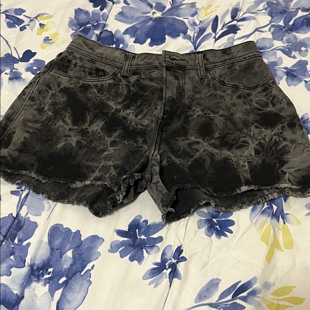 Hollister Dark Tie-Dye Jean Shorts